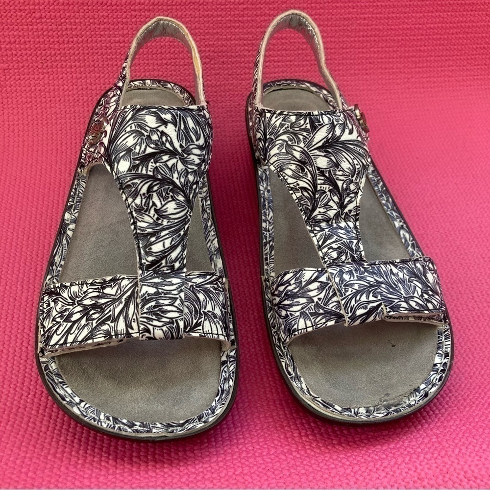 Alegria Kendra KEN-679 Sz 41 (10)Sandals Shoes Blue White Ankle Strap Comfort - Picture 2 of 8